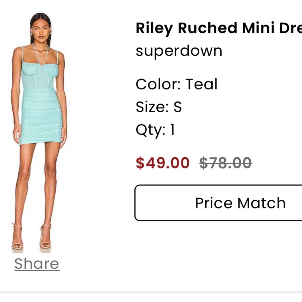 Revolve Superdown Ruched Mini Dress - Picture 4 of 4